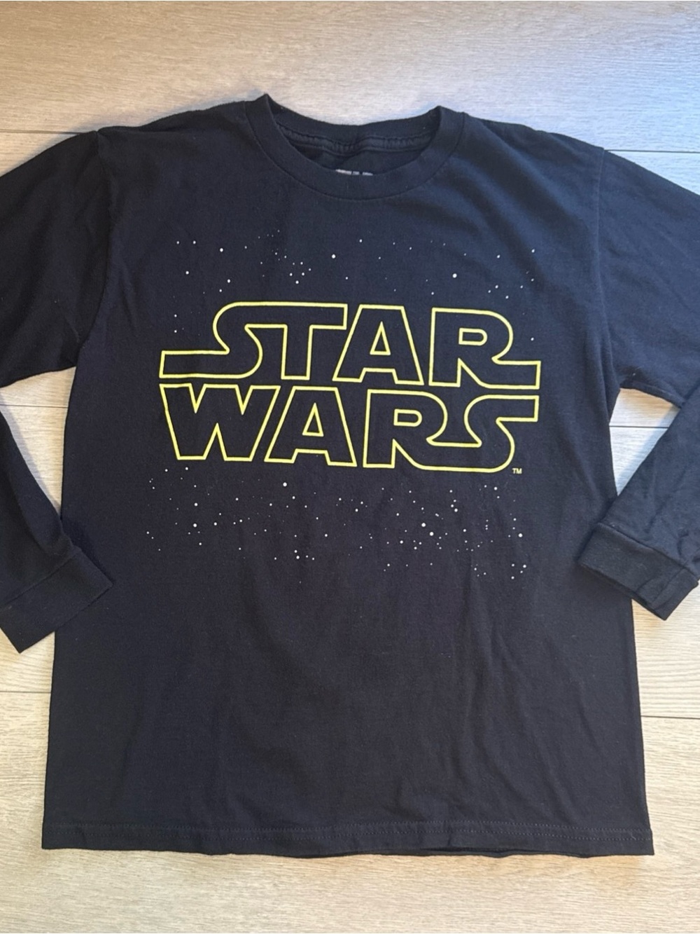 Star Wars Black Long-Sleeve Tee with Yellow Logo